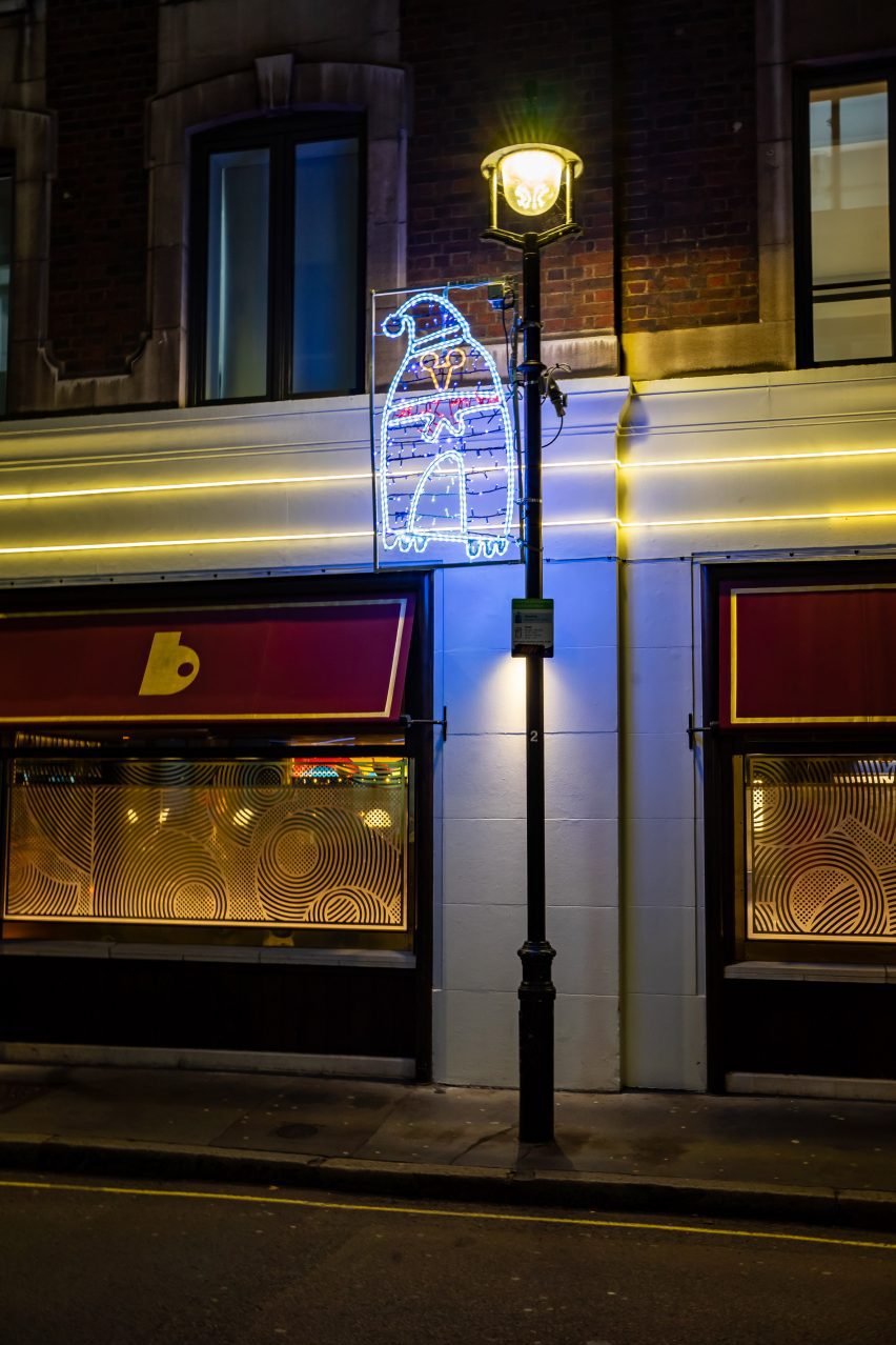 The Soho Kids Xmas Lights 2023 displays designs by students at Soho Parish Primary school