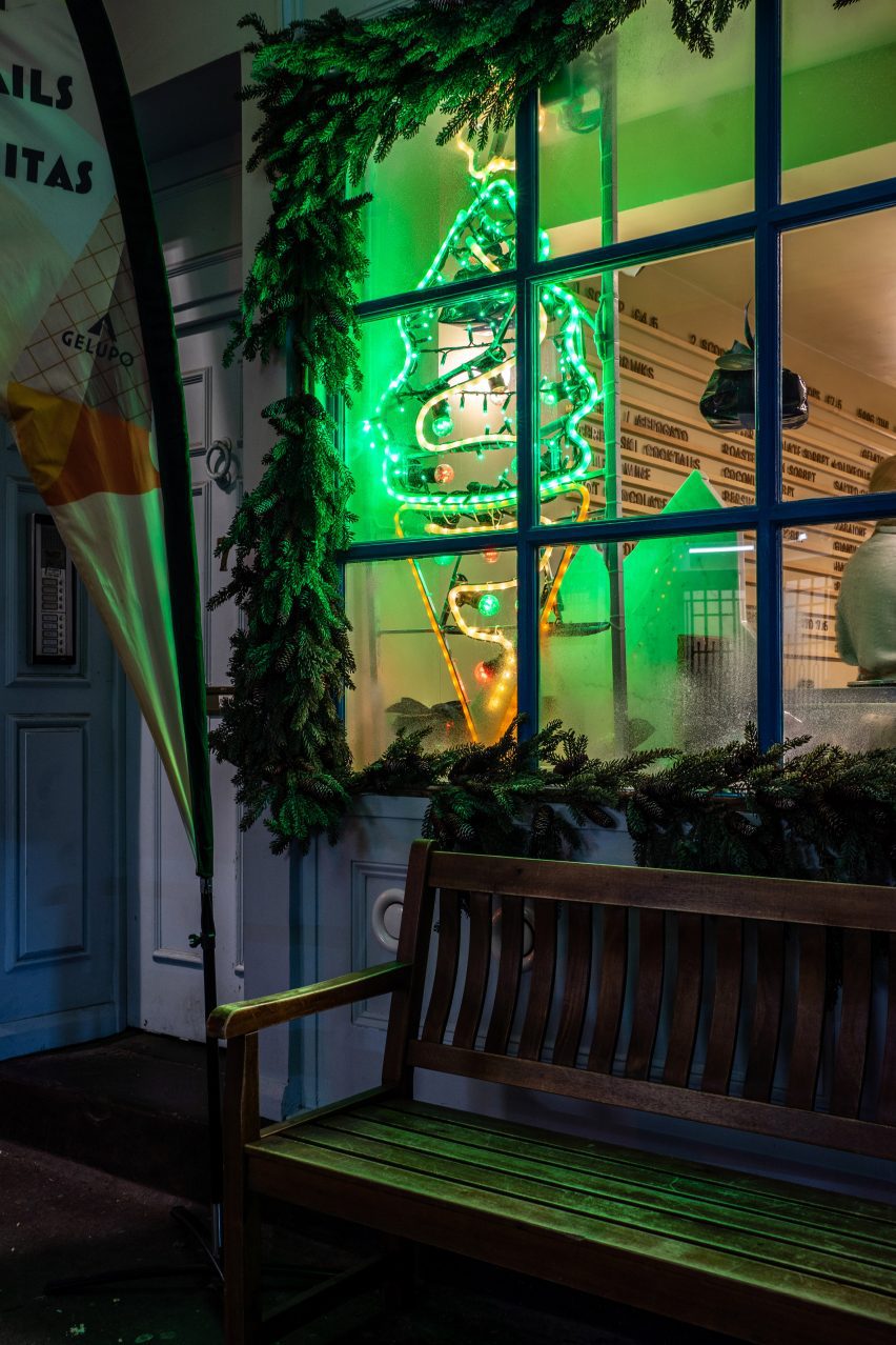 The Soho Kids Xmas Lights 2023 displays designs by students at Soho Parish Primary school