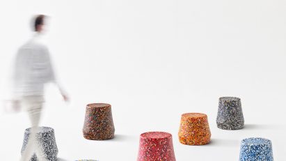 Stump Recycled stools by Derlot among 11 new products on Dezeen Showroom