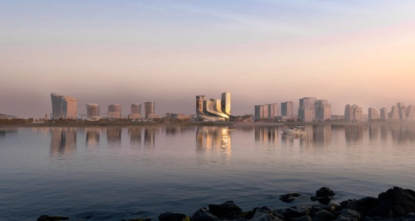Render of Tencent Helix over Qianhai Bay