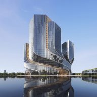 Render of Tencent Helix by Büro Ole Scheeren