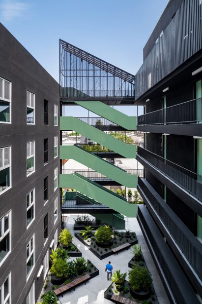 Green staircase