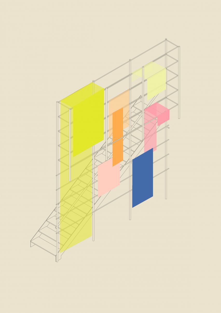 Tienda Mayor staircase drawing