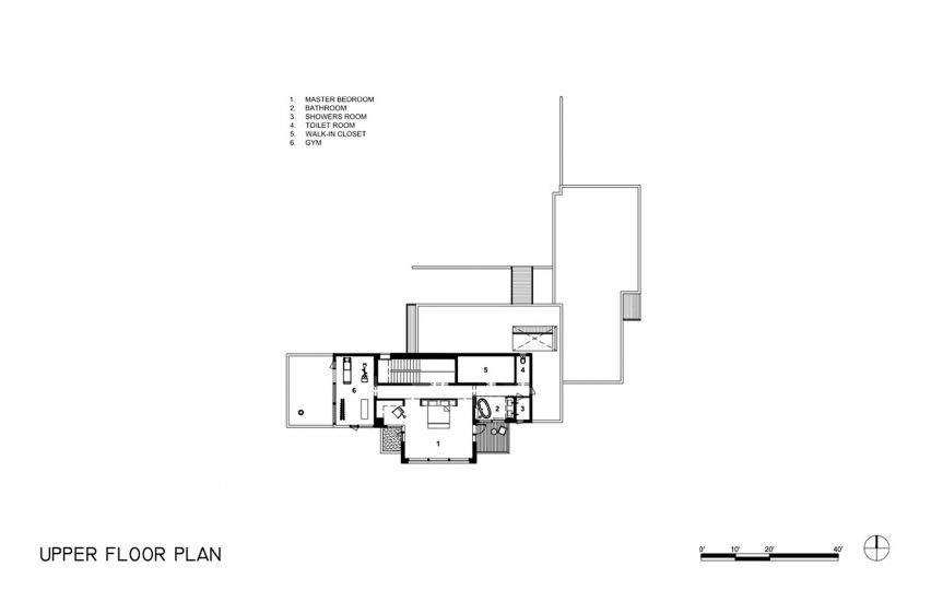 Upper floor plan