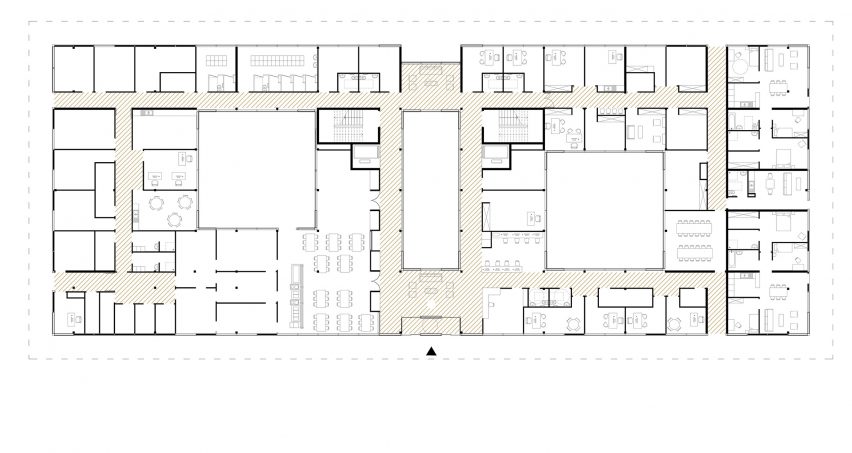 Floor plan of EAM Assisted Living Facility in Paris by Vallet de Martinis Architectes