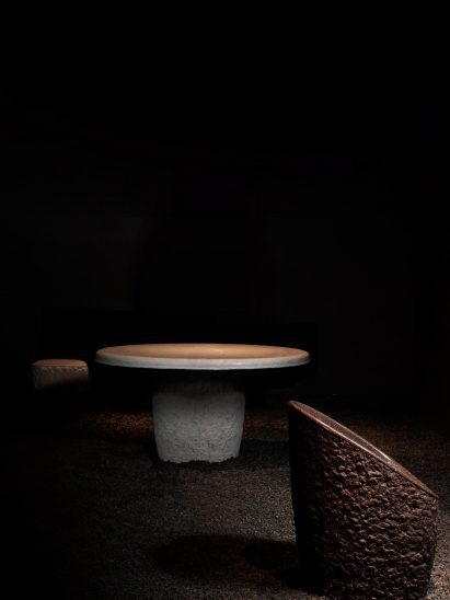 Stone tables and chairs