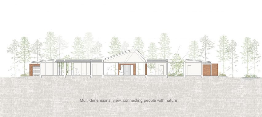 Section of SuoiHai Villa in rural Vietnam by APDI Architects