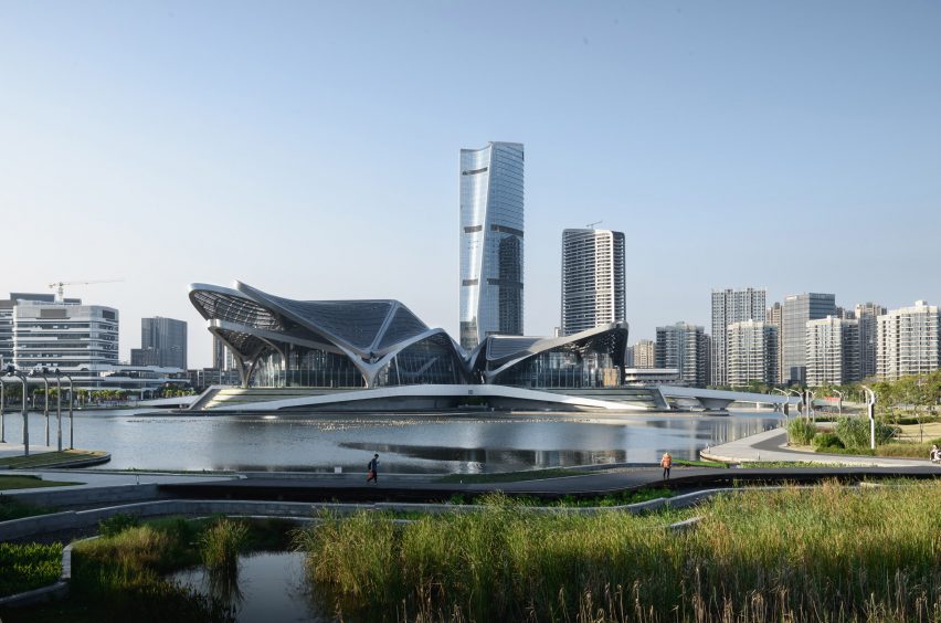 Zhuhai Jinwan Civic Art Centre by Zaha Hadid Architects