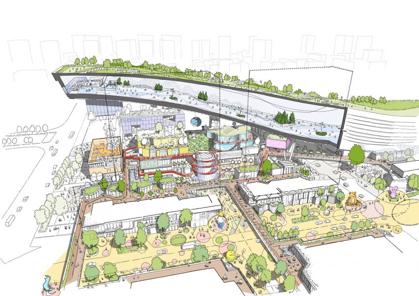 Sketch diagram of Huafa Snow World by 10 Design