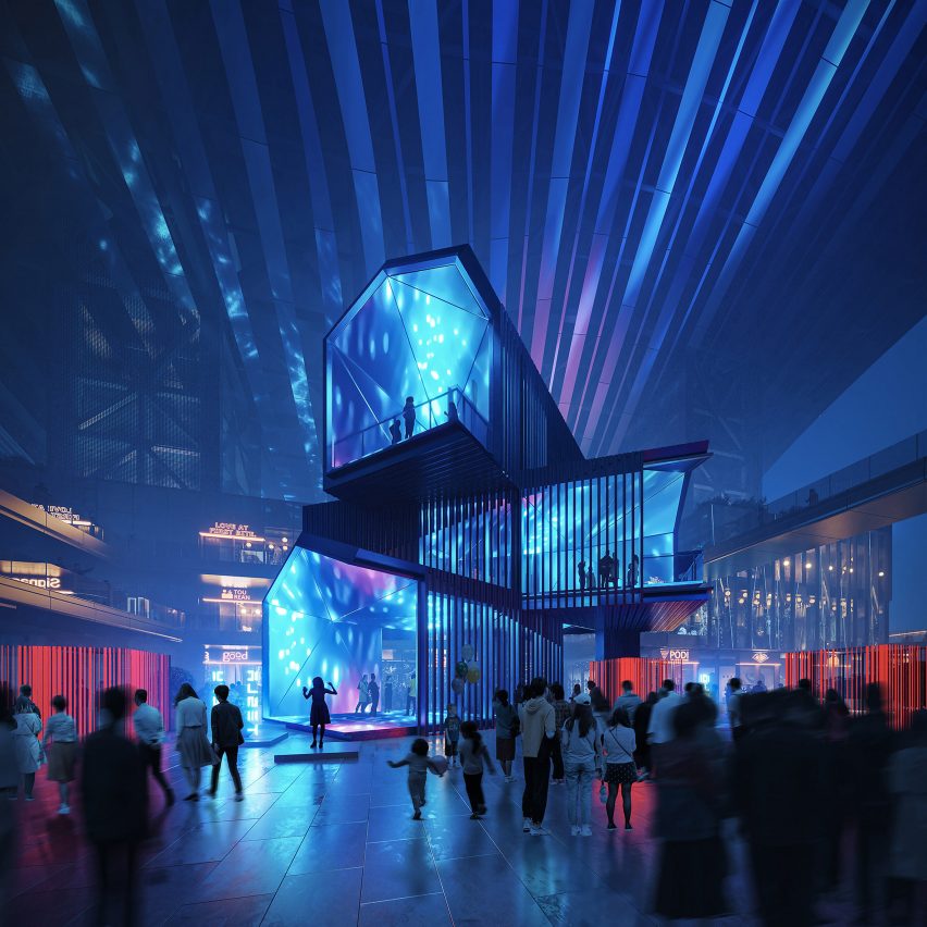 Entertainment space at the Huafa Snow World in Shenzhen by 10 Design