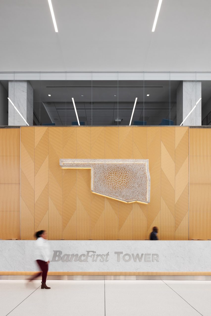 a wall sculpture in the shape of oklahoma