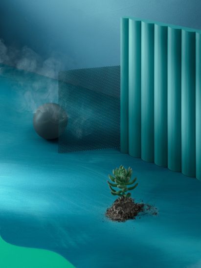 Grey and blue digital image as part of NSC's Colour Report