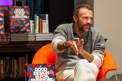 Mauro Porcini at a Dezeen talk in New York City
