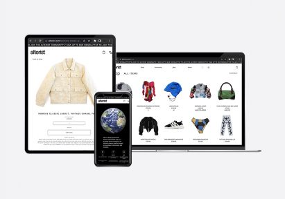 Website featuring different fashion clothes