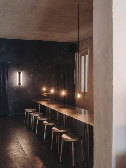 Lounge area inside Acid Cafe and Bakeshop in Madrid