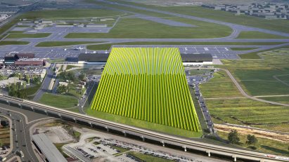 Render of Aeroporto Amerigo Vespucci by Rafael Viñoly Architects