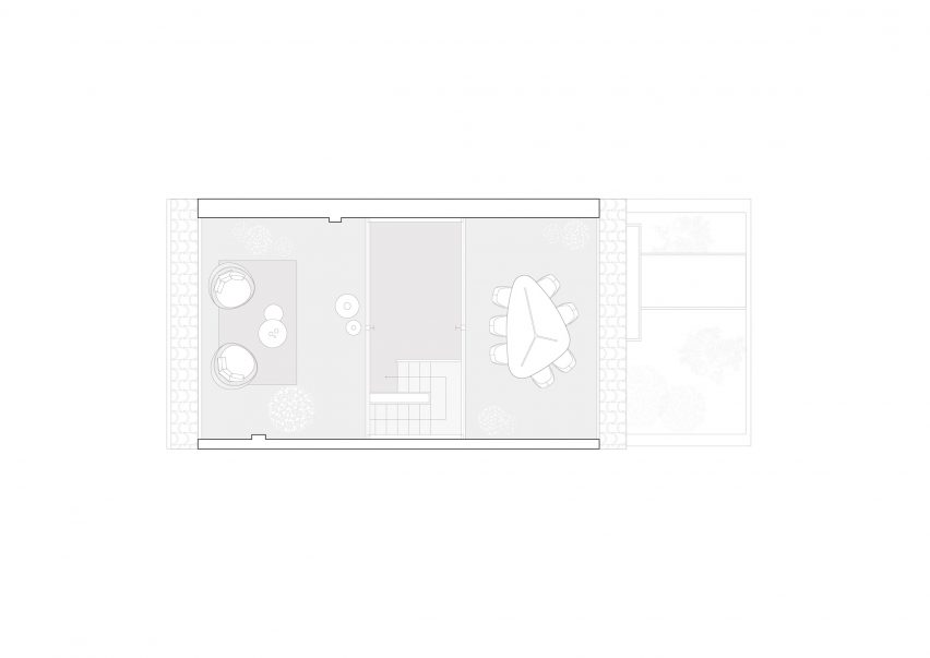 Second floor plan of Green Nest Apartment by AIM Studio in Milan