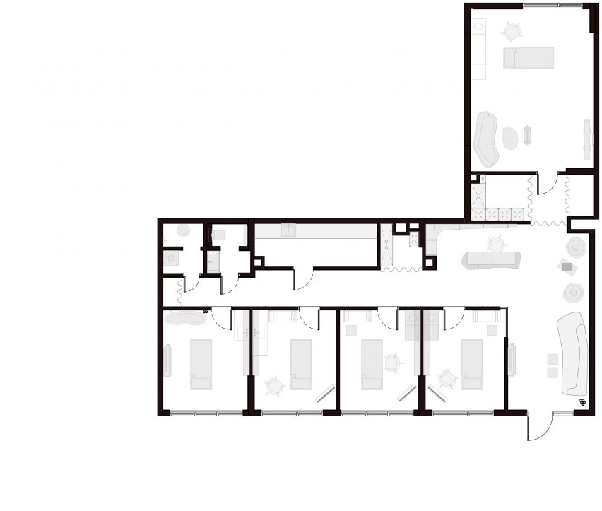 Floor plan of Laser Clinic Interiors in Ukraine by Anastasiia Tempynska