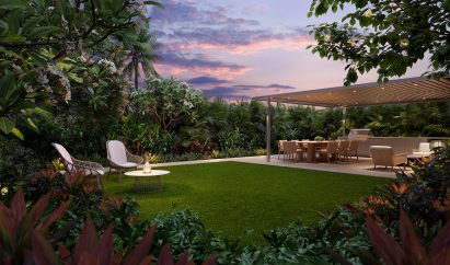 Terrace garden with lounge