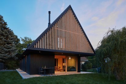 Gable facade of Hut-inspired House by Atelier Hajný 