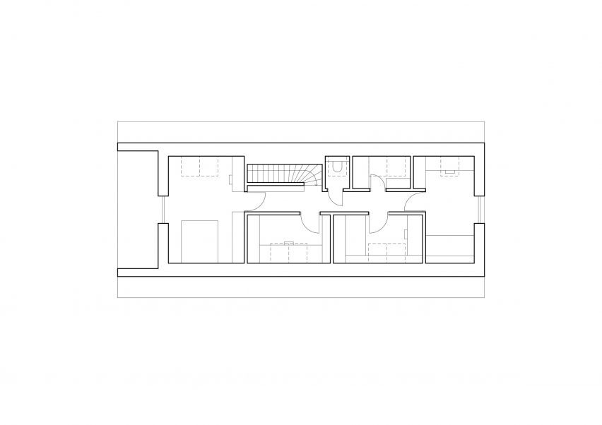 Floor plan of Hut-inspired House by Atelier Hajný