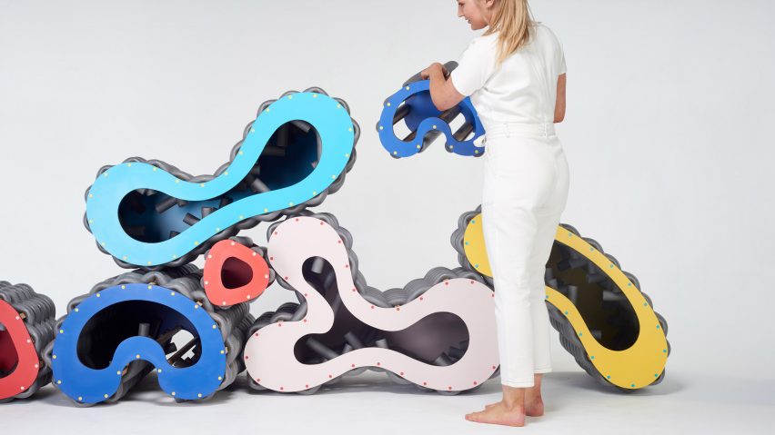 Modular Stacking Furniture by Holly Kemp, a graduate of Staffordshire University