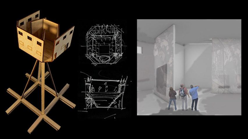 picture and visuals of an architectural model