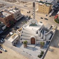 aerial view of the Mamluki Lancet Mosque designed by Babnimnim Design Studio
