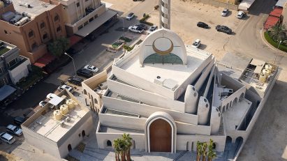aerial view of the Mamluki Lancet Mosque designed by Babnimnim Design Studio