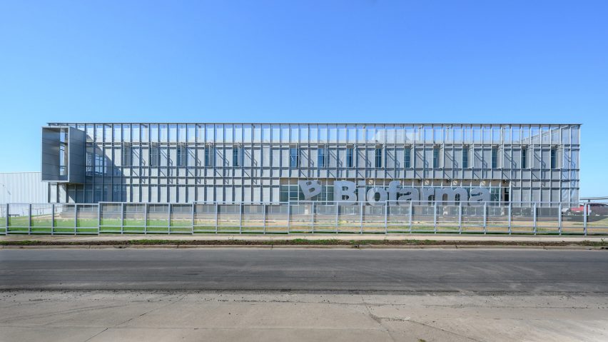 A long industrial building