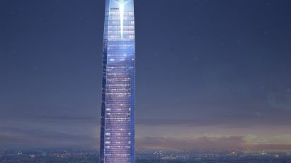 A rendering of Legends Tower, proposed for Oklahoma City