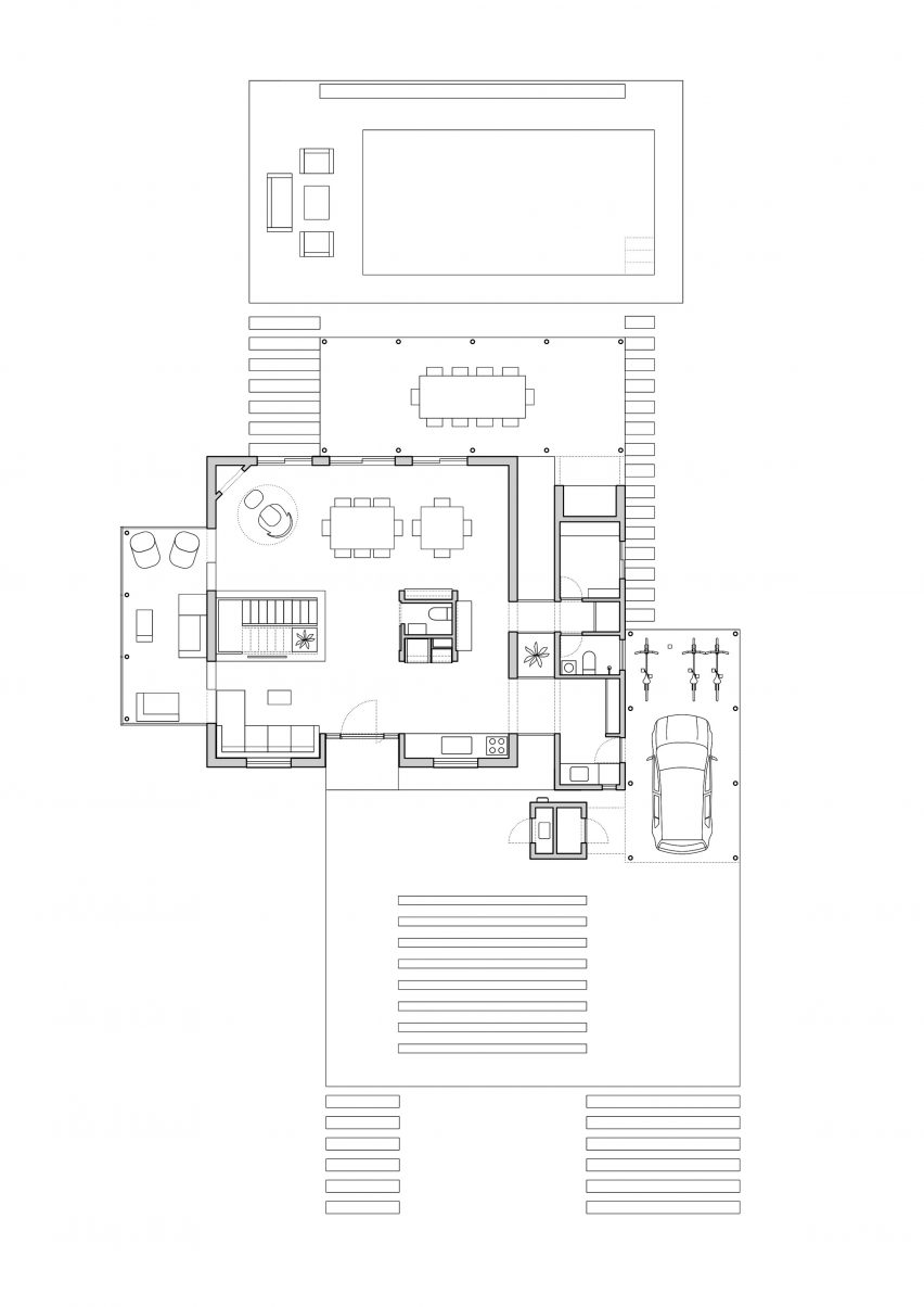 A plan drawing of a house in Argentina