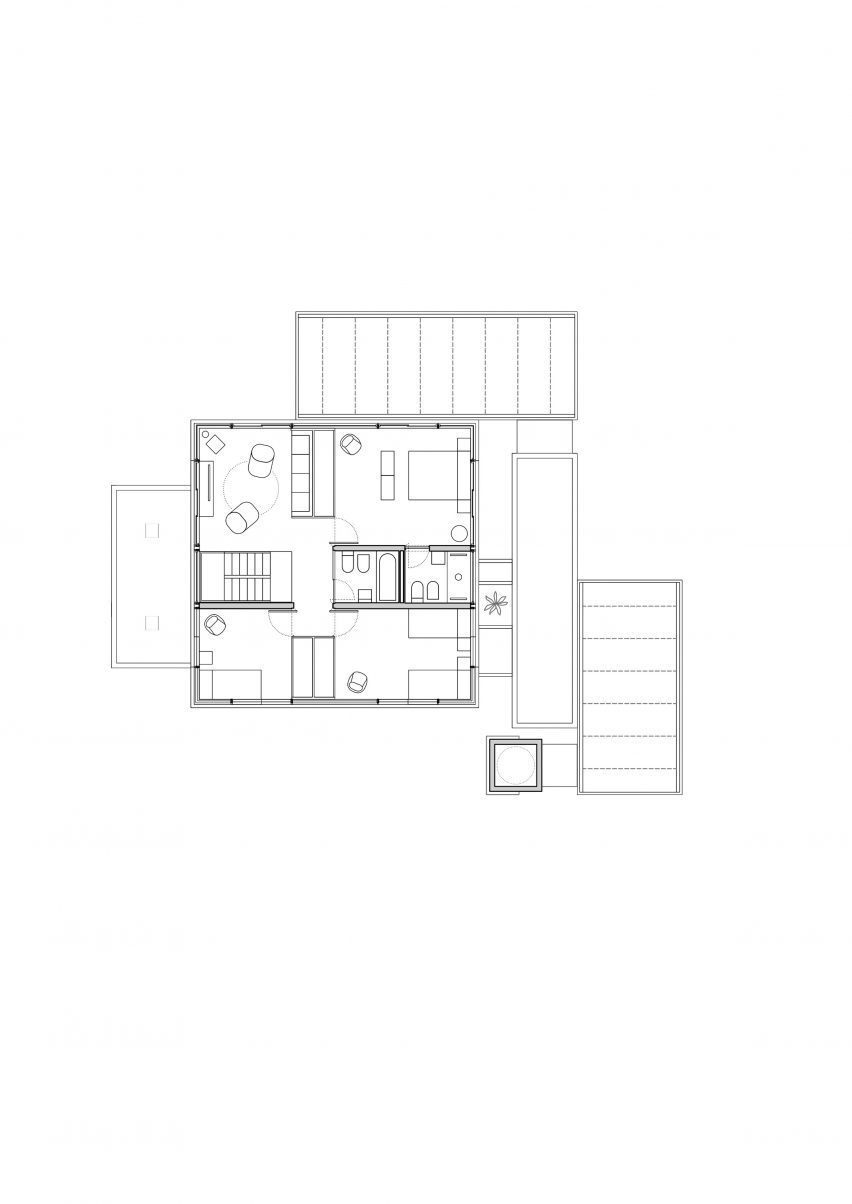 A plan drawing of a house in Argentina