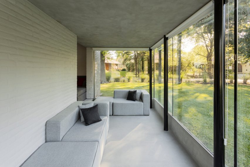 a small sun room.