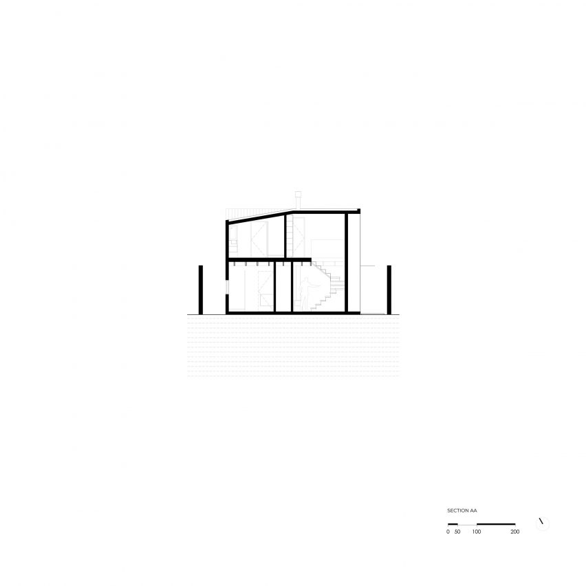 Drawings of Casa Lagunita in Santiago