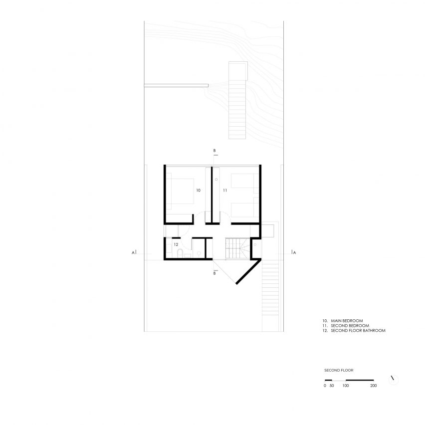 Drawings of Casa Lagunita in Santiago