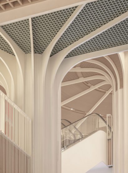 Revamped columns in Central World Shopping Centre in Bangkok