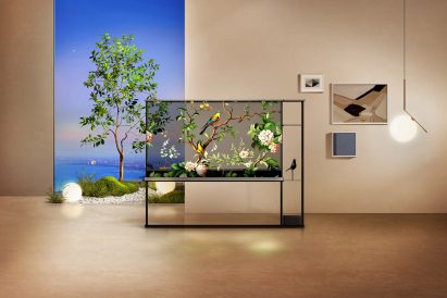 LG transparent TV in situ