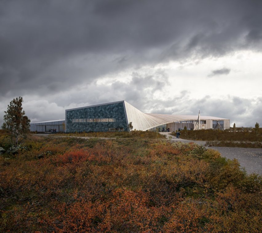 Render of Čoarvemátta by Snøhetta