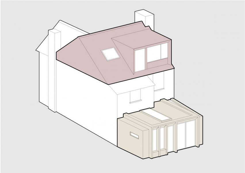 3D diagram of Colonnade by Will Gamble Architects in Croydon, London