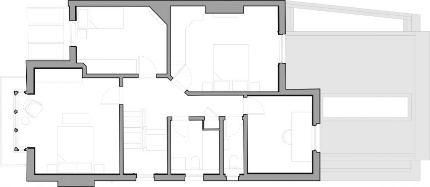 Floor plan of Colonnade by Will Gamble Architects in Croydon, London