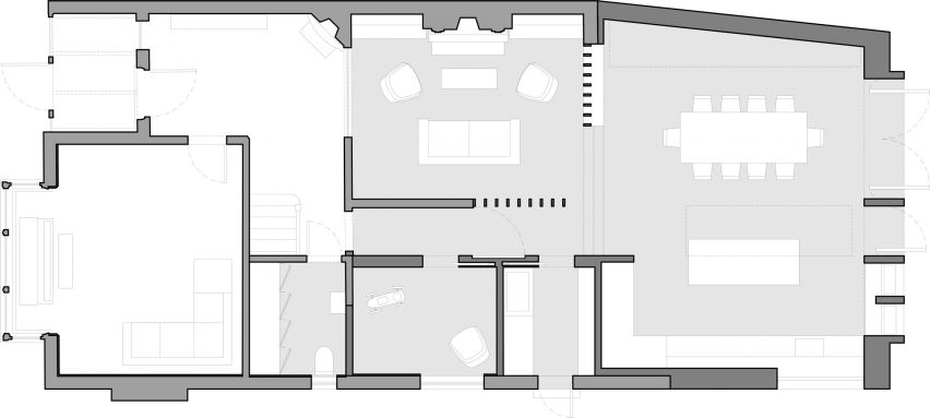 Floor plan of Colonnade by Will Gamble Architects in Croydon, London