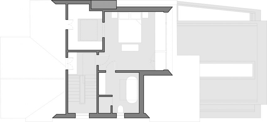 Second floor plan of Colonnade by Will Gamble Architects in Croydon, London
