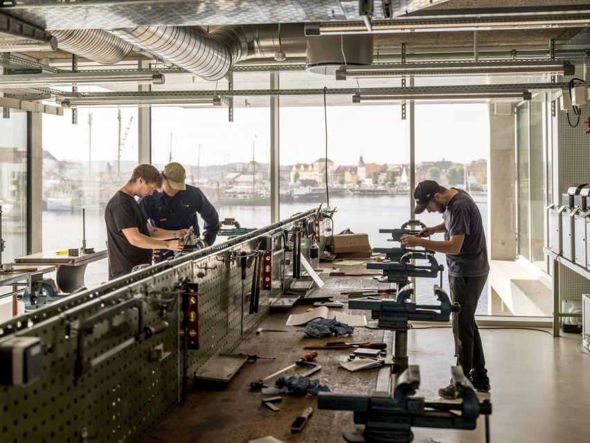 Concrete maritime academy in Denmark by EFFEKT and CF Moller Architects