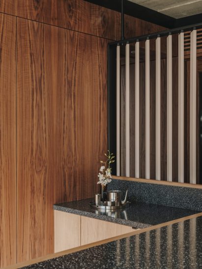 Kitchen with terrazzo worktops