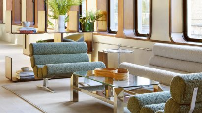 Interior of 1970s-style office