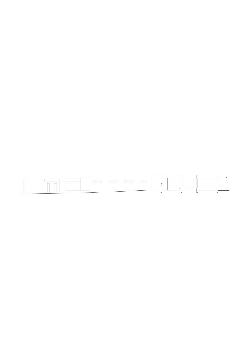 Section drawing of Les Blanches de Payzac by Alors Studio