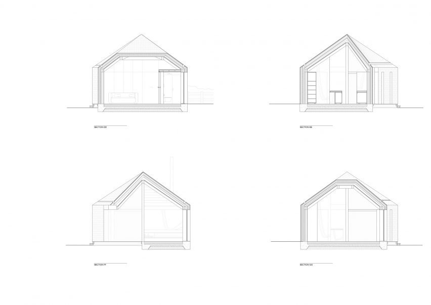 Sections of the Arc Polo Farm clubhouse by DROO