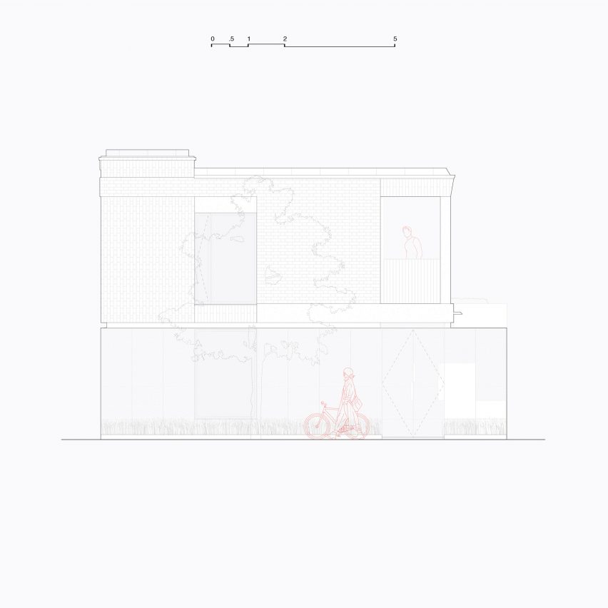 North elevation of infill home by Gró Works in Dublin, Ireland.