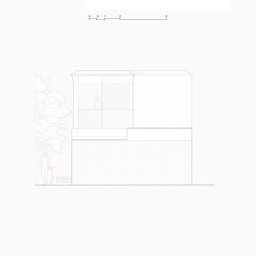 West elevation of infill home by Gró Works in Dublin, Ireland.